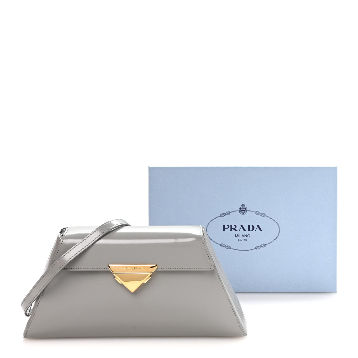 Prada Spazzolato Flap Shoulder Bag Nube 11 of 11