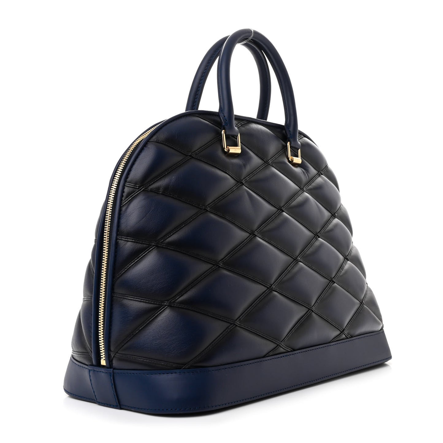 Lambskin Malletage Alma GM Navy Blue