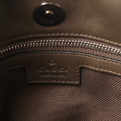 Gucci Sakai Be Green Calfskin Diagonal Stitched Medium Blondie Tote Craclet Brown 6 of 11