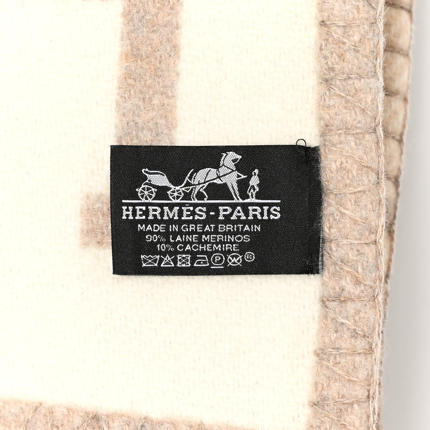 Hermes Wool Cashmere Avalon III Blanket Coco Camomille 3 of 4