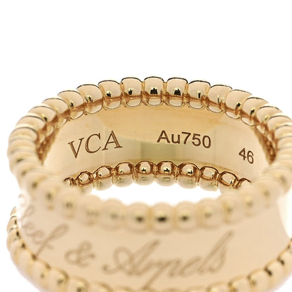 Van Cleef & Arpels 18K Yellow Gold Perlee Signature Ring 46 3.75 4 of 6