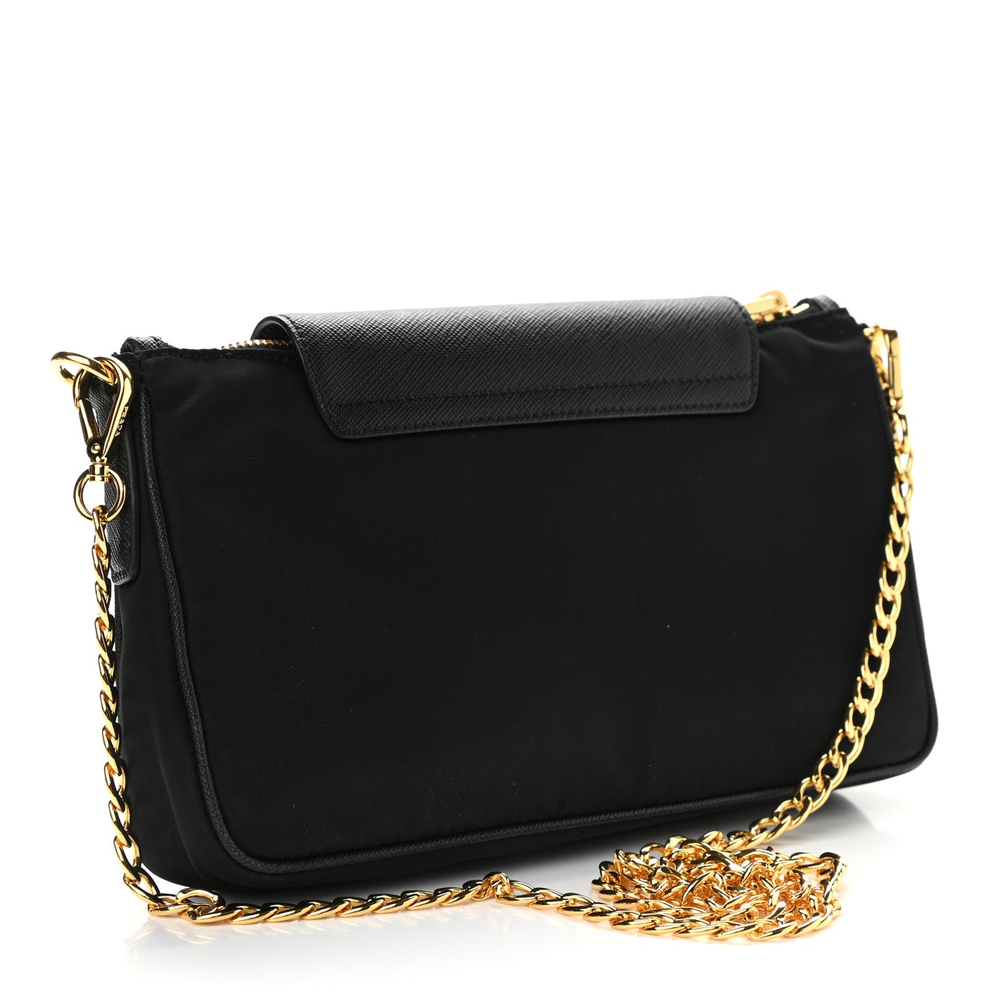Tessuto Nylon Saffiano Crossbody Bag Black