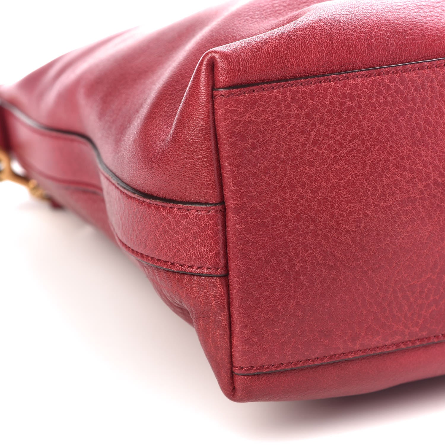 Gucci Pebbled Calfskin Small Miss GG Hobo Red 9 of 10