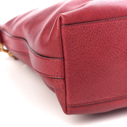 Gucci Pebbled Calfskin Small Miss GG Hobo Red 9 of 10