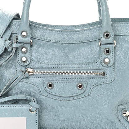 Balenciaga Agneau Classic Silver Hardware S City Bleu Gris 8 of 10
