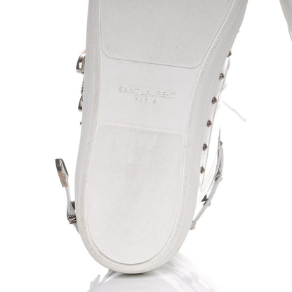 Saint Laurent Calfskin Wolly Spike SL/08H High Top Sneakers 47.5 White 14 of 15