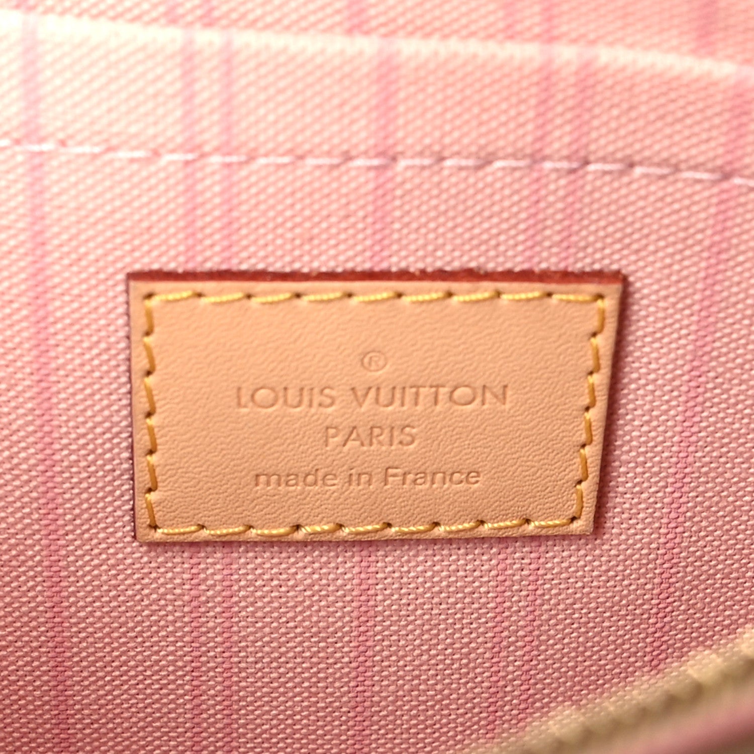 Louis Vuitton Damier Azur Neverfull MM GM Pochette Rose Ballerine 6 of 8