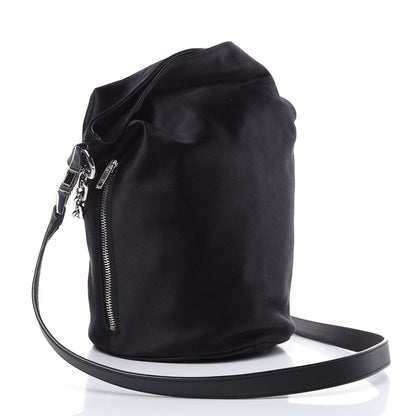 Alexander Wang Satin Attica Chain Bucket Bag Black 4 of 9
