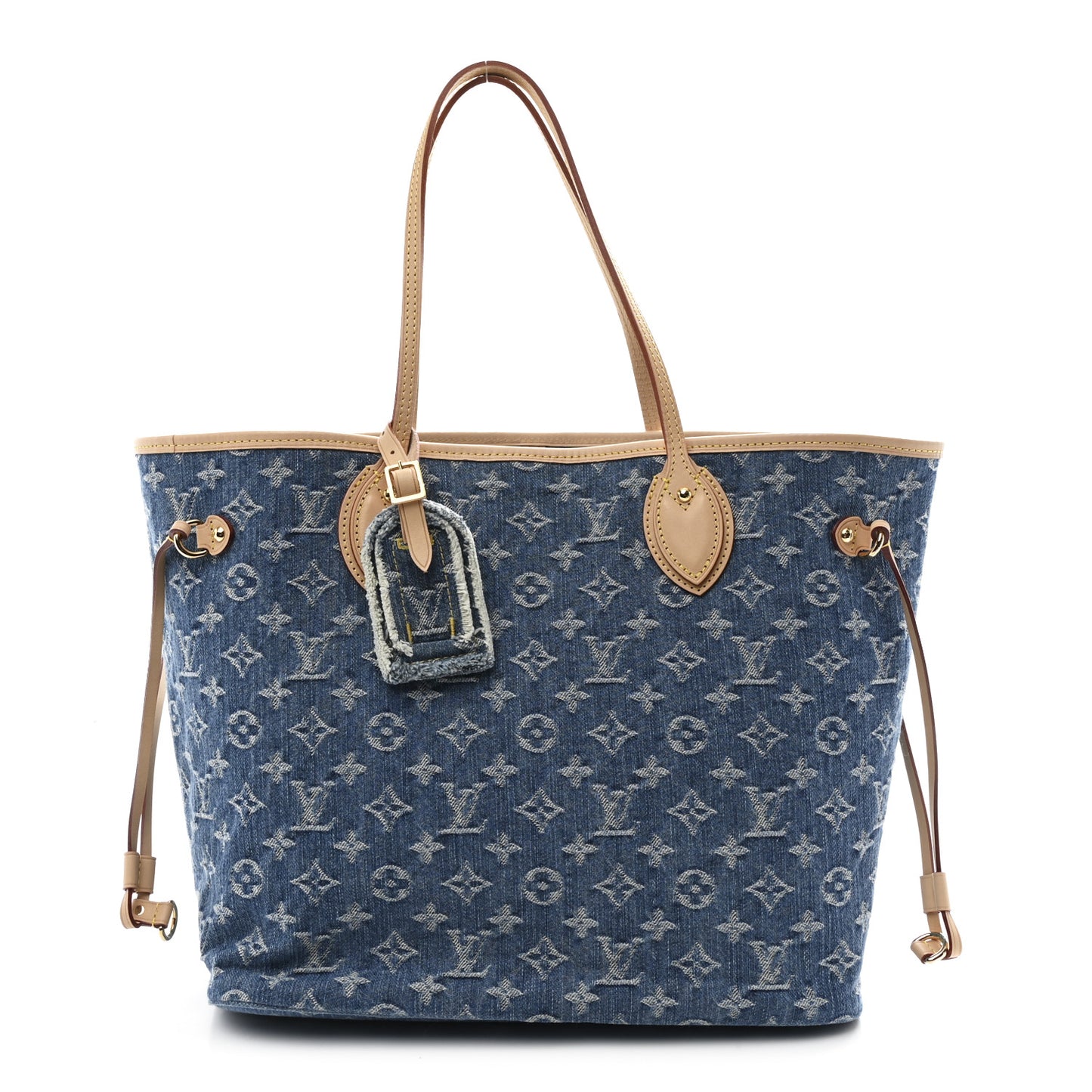 Monogram Denim Neo Neverfull MM Blue