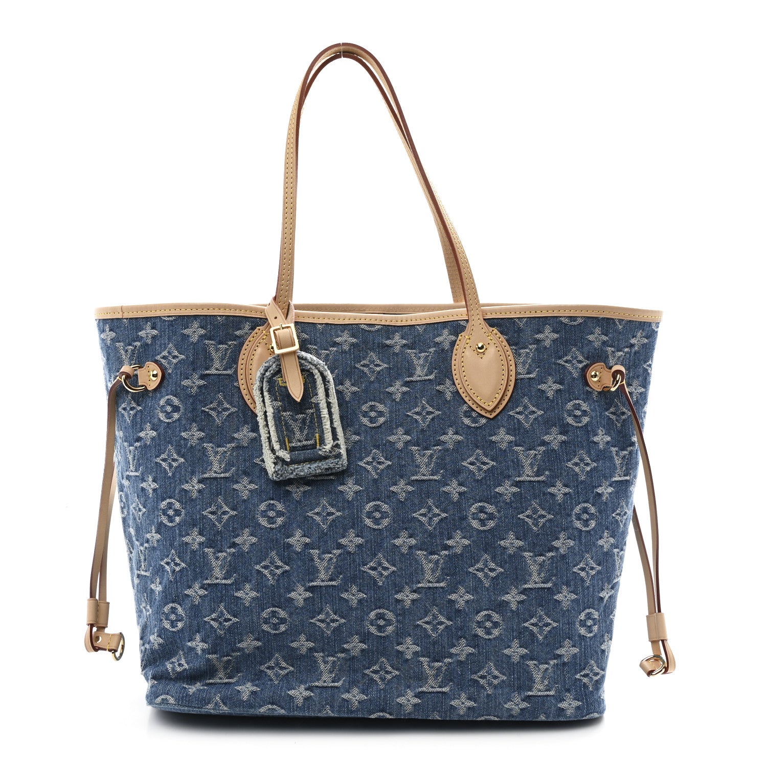 Louis Vuitton Monogram Denim Neo Neverfull MM Blue 1 of 10