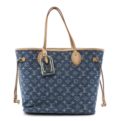 Louis Vuitton Monogram Denim Neo Neverfull MM Blue 1 of 10