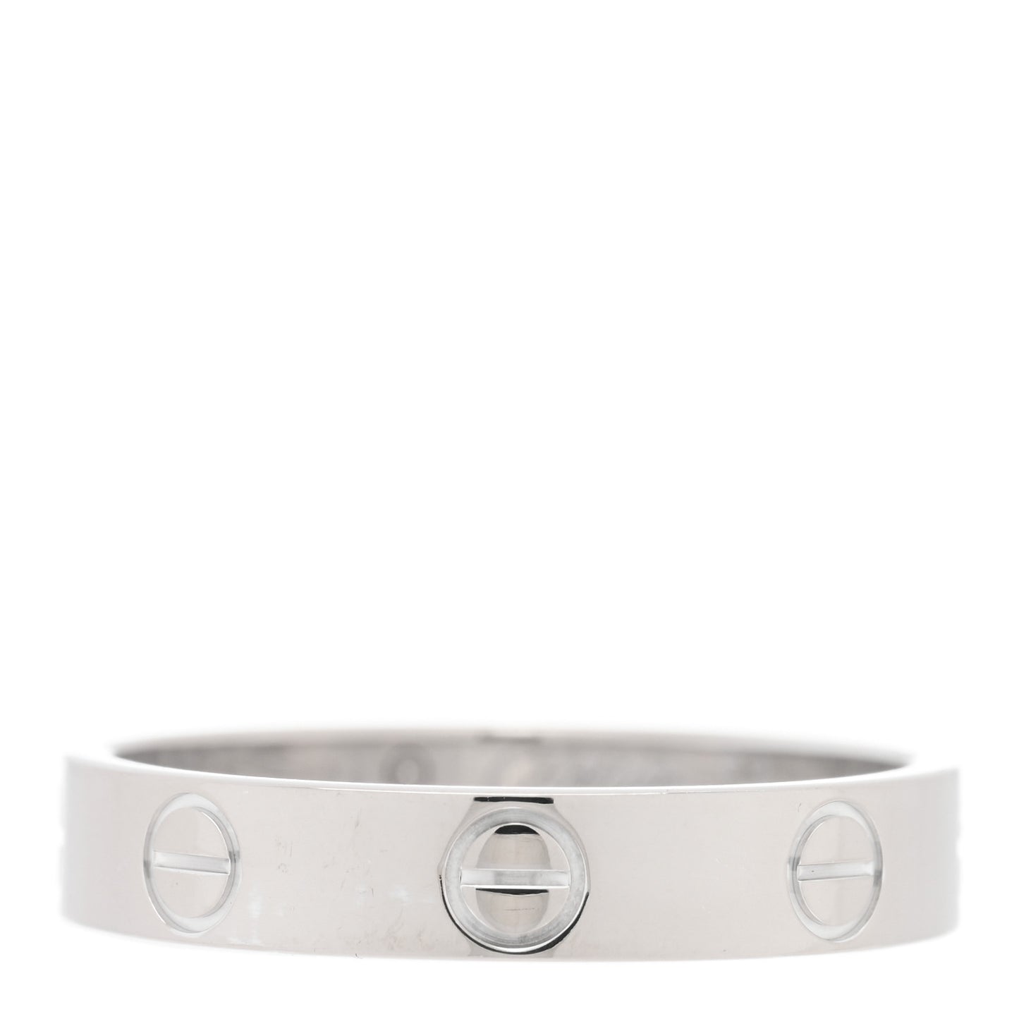 18K White Gold 3.5mm LOVE Wedding Band Ring 53 6.5