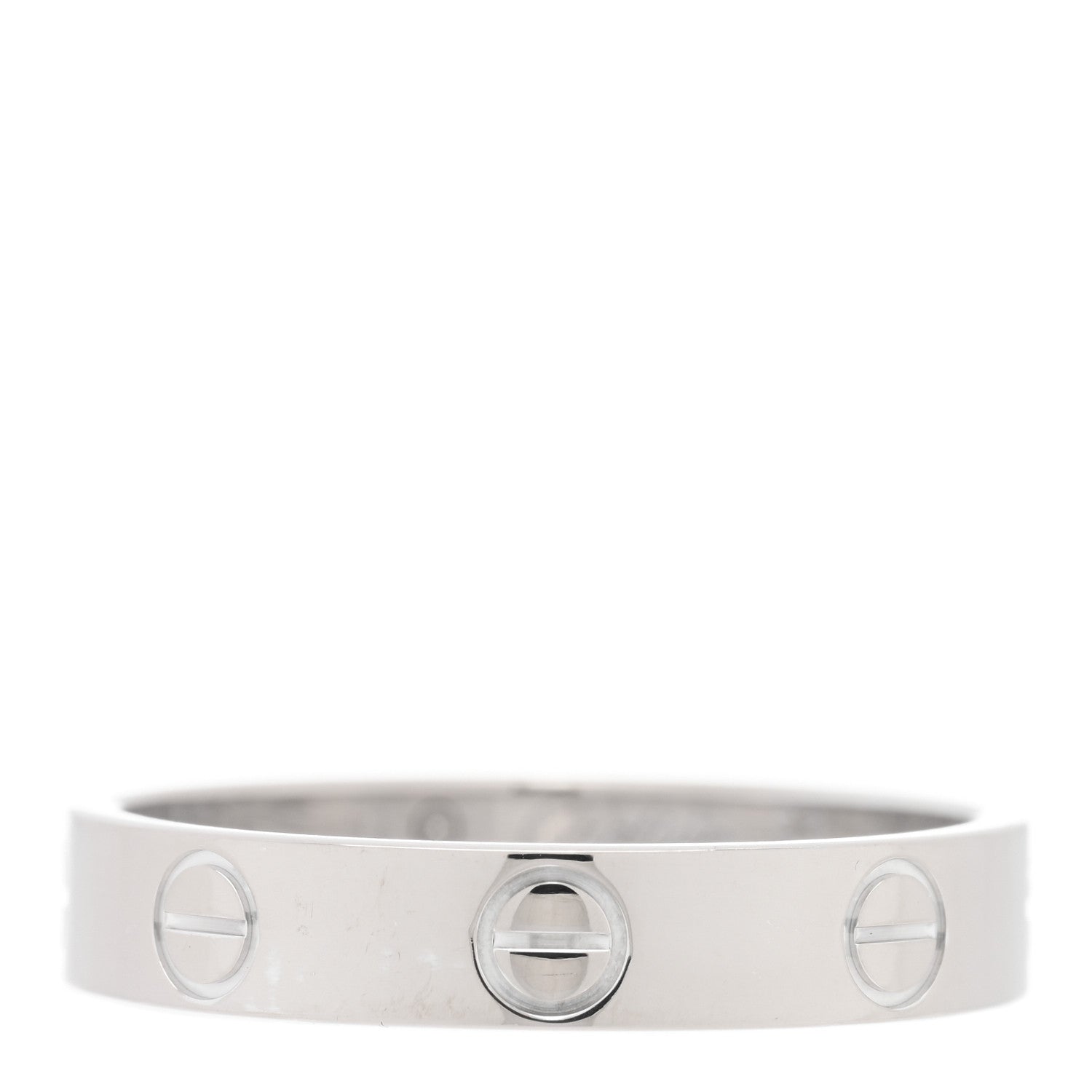 Cartier 18K White Gold 3.5mm LOVE Wedding Band Ring 53 6.5 1 of 5