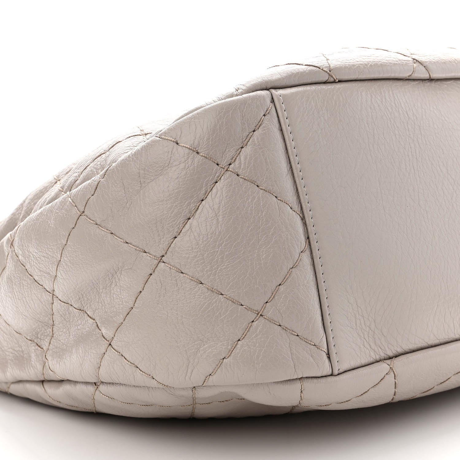 Chanel Glazed Calfskin On The Road Hobo Beige 9 of 11