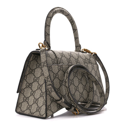 Balenciaga X GUCCI GG Supreme Monogram Small Hourglass Top Handle Bag Beige Ebony 2 of 10