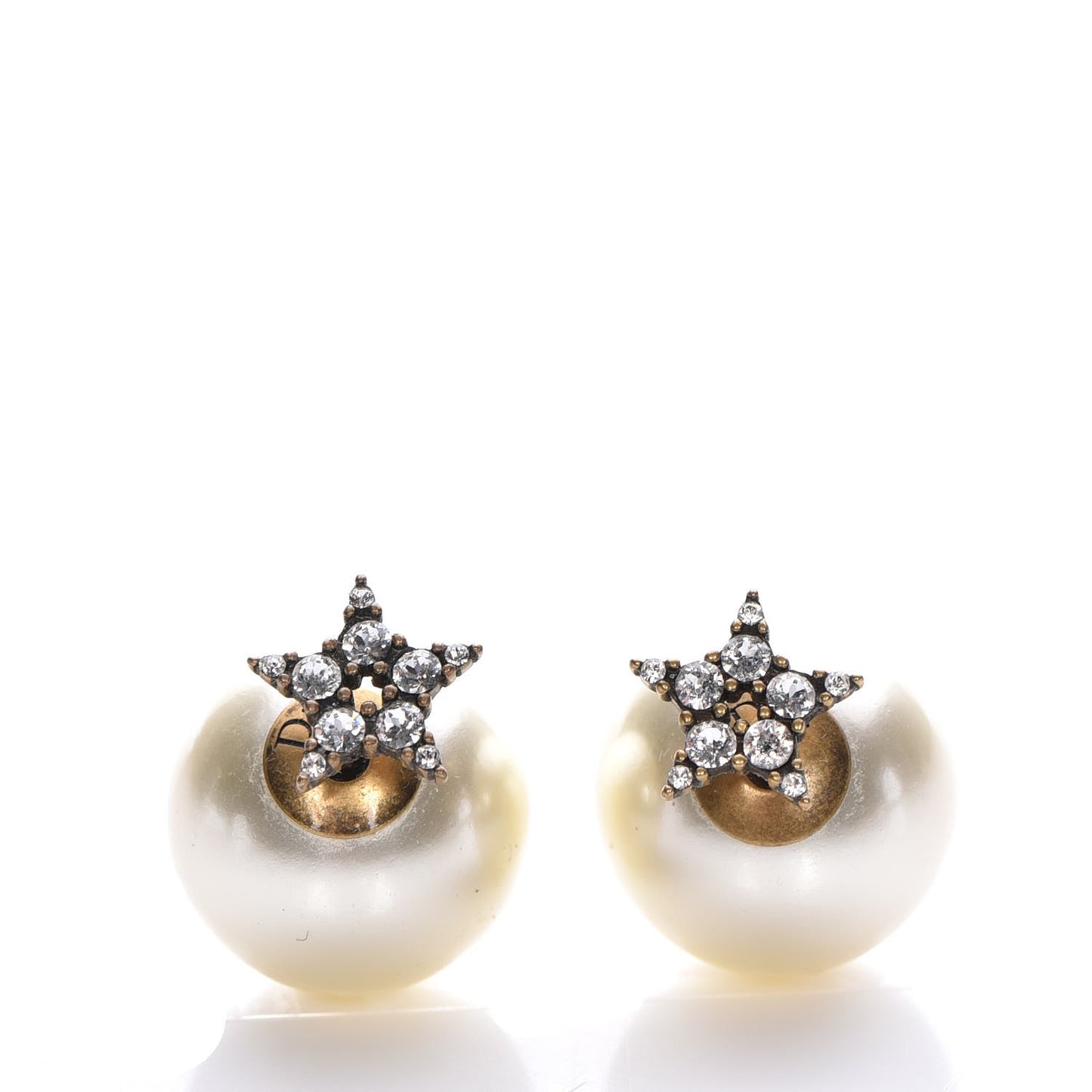Pearl Crystal Star Mise En Dior Tribal Earrings
