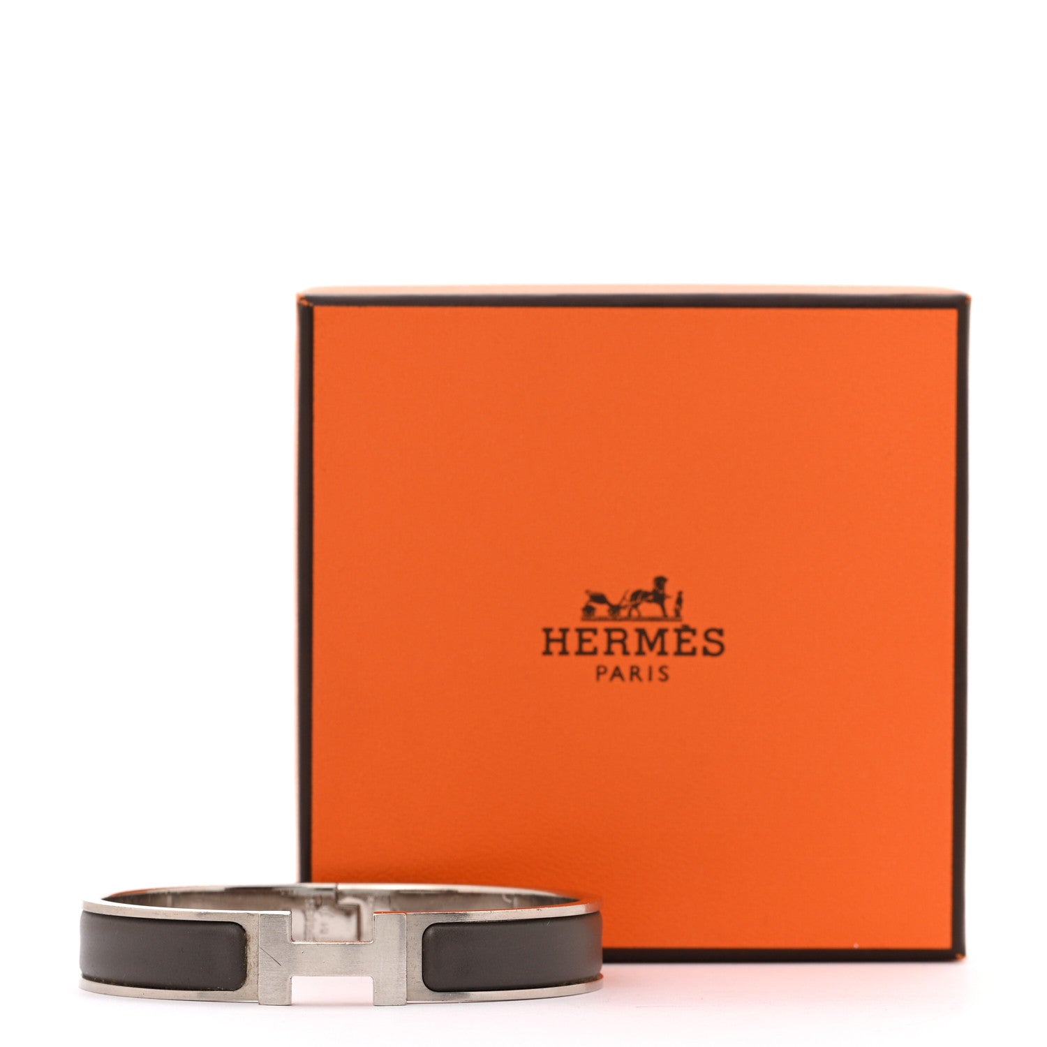 Hermes Matte Enamel Narrow Clic Clac HH Bracelet T4 Etain 1789936