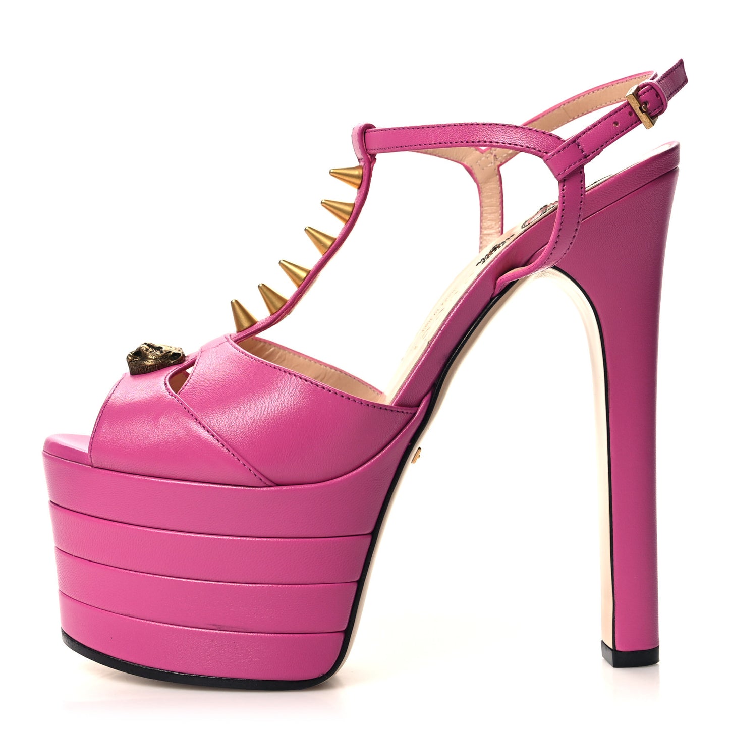Malaga Kid Angel T-Strap Platform High Heel Sandals 37.5 Rododendro