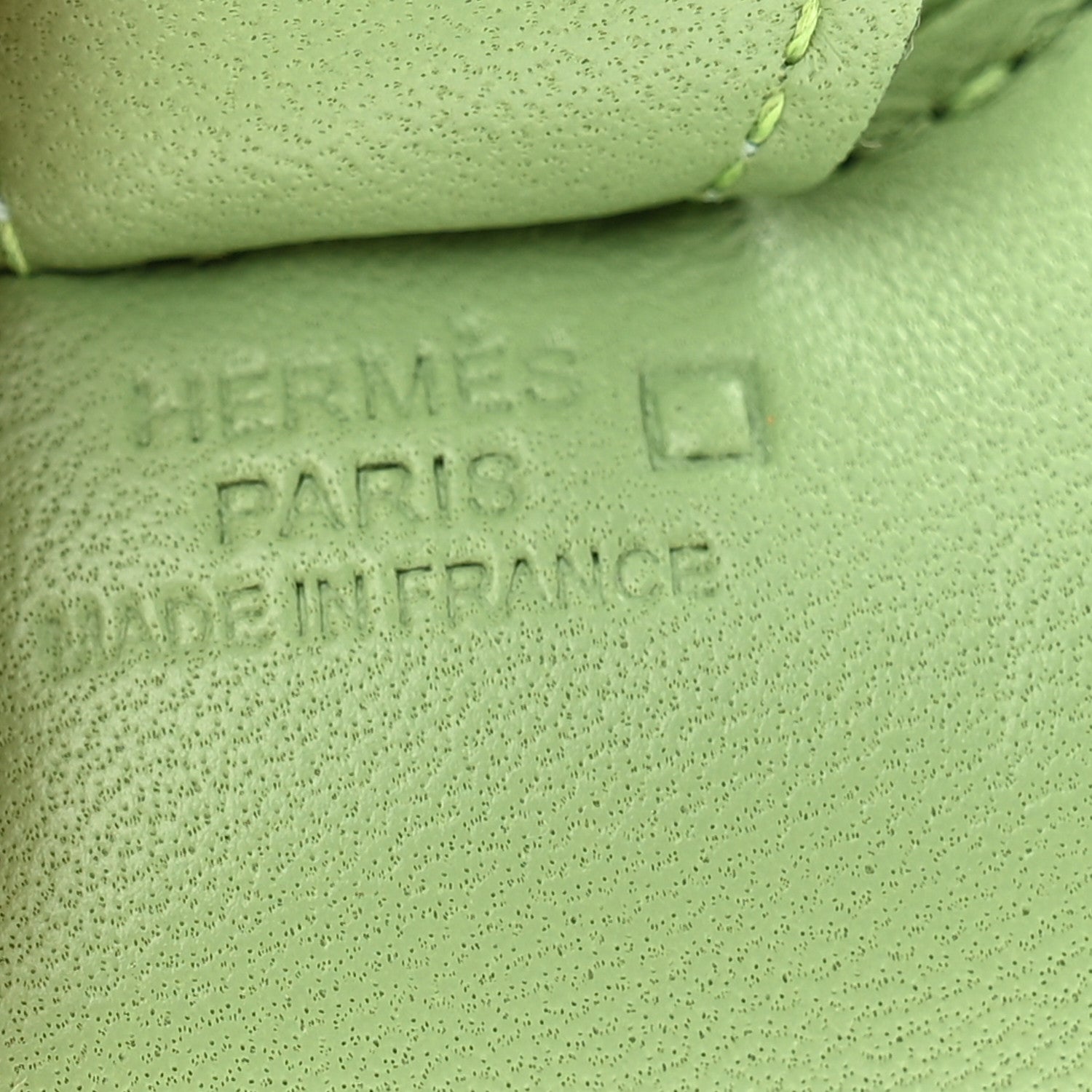 Hermes Milo Lambskin Matte Alligator Touch Grigri Rodeo Horse Bag Charm PM Vert Criquet Vert D'eau 3 of 5