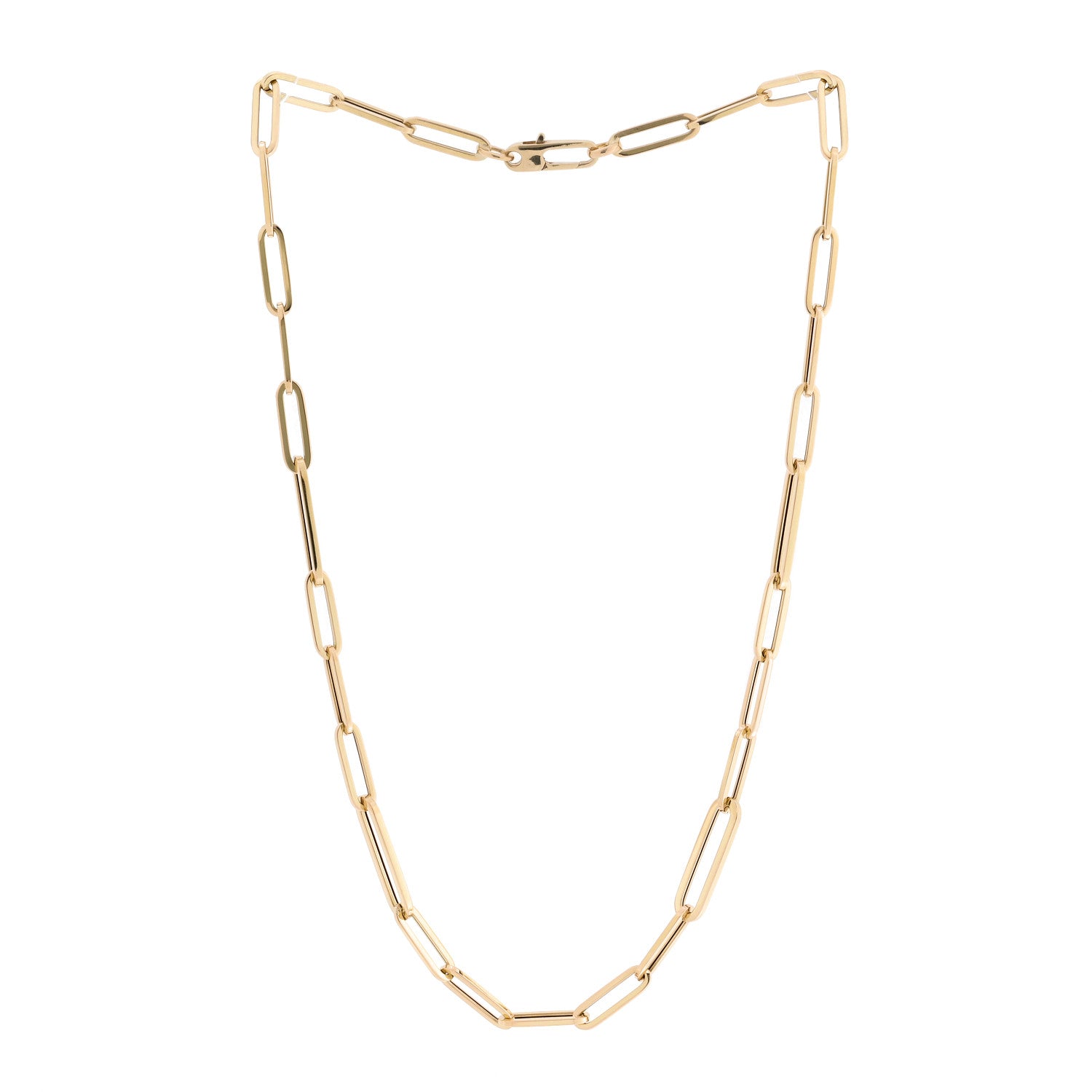 Roberto Coin 18K Yellow Gold Paper Clip Link Necklace 3 of 5