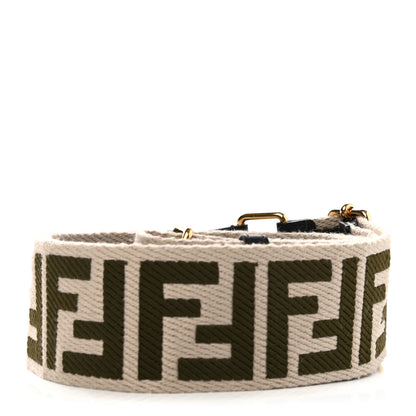 Fendi Ribbon Vitello Century FF 1974 Adjustable Strap You Nuvola Verde Black 2 of 5