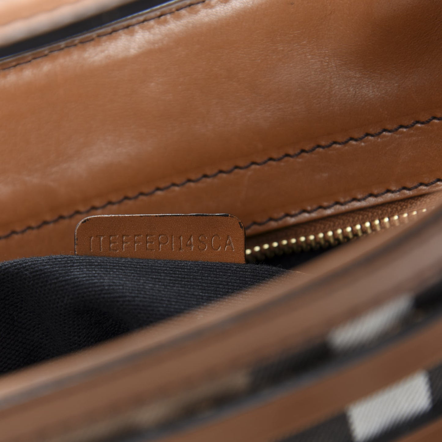 House Check Bridle Calfskin Small Dutton Hobo Light Tan