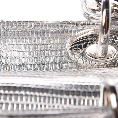 Christian Dior Metallic Lizard Mini Lady Dior Silver 11 of 13
