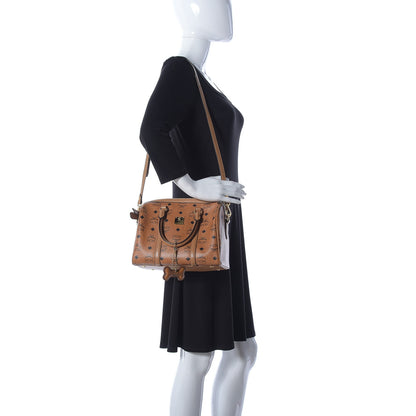 MCM Visetos Dog Bone Boston Bag Cognac 3 of 27