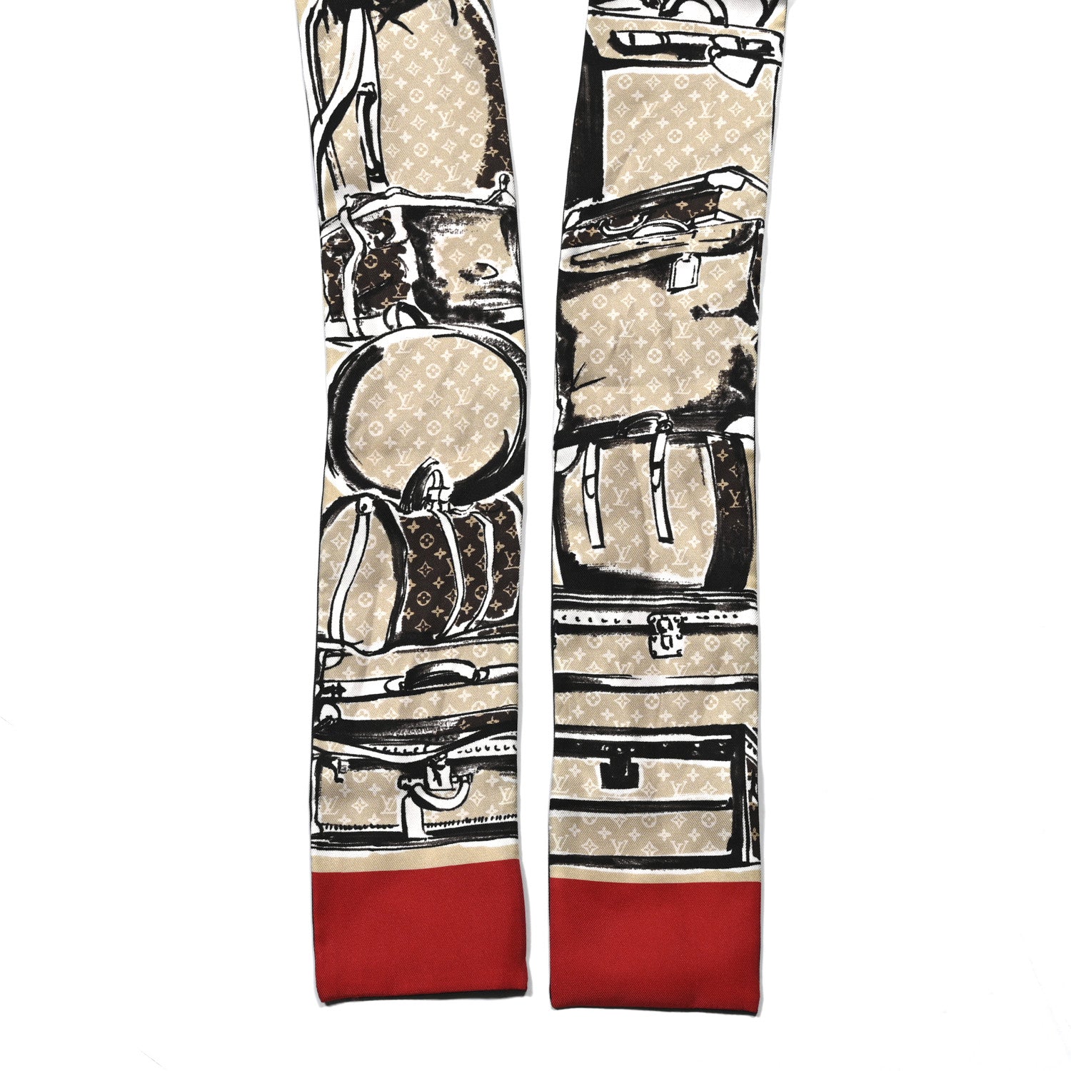 Louis Vuitton Silk Monogram Trunks Bandeau Brown 2 of 4