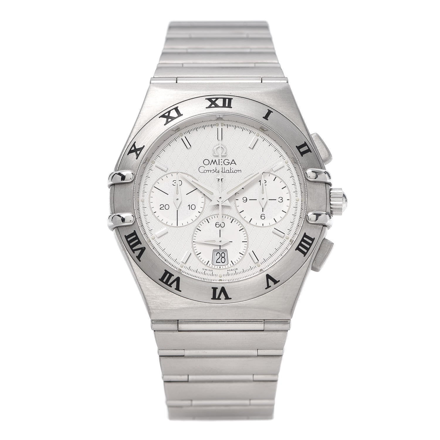 Omega Stainless Steel 38mm Constellation Chronograph Automatic Watch White 1542.30.00 1 of 7