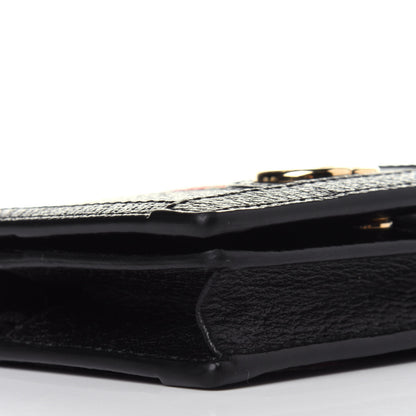Gucci Calfskin Web Ophidia Card Case Black 8 of 11