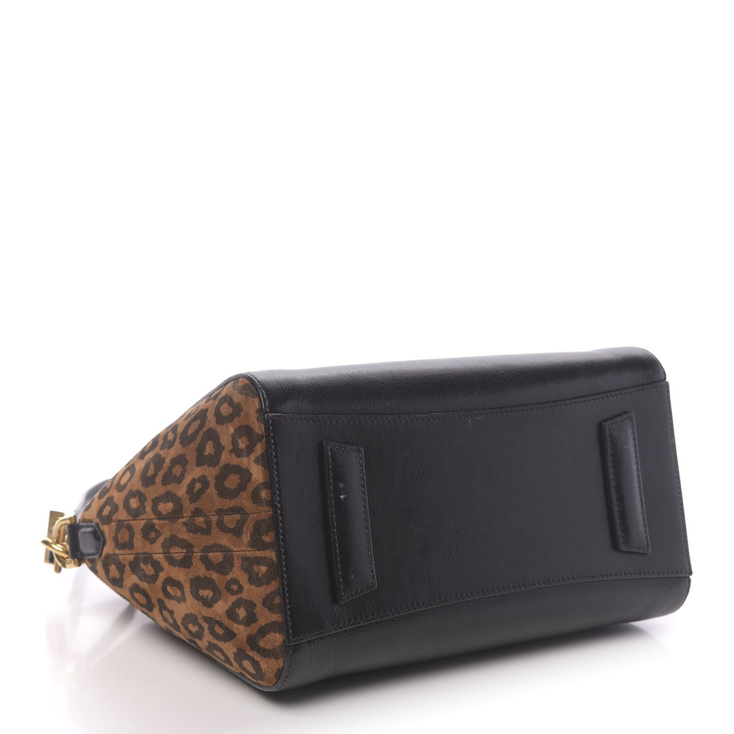 Givenchy Suede Goatskin Leopard Small Antigona Black Chestnut 5 of 11