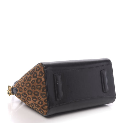 Givenchy Suede Goatskin Leopard Small Antigona Black Chestnut 5 of 11