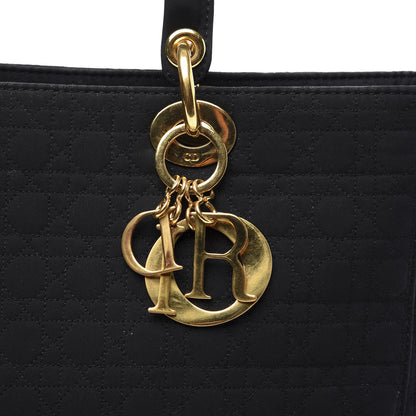 Christian Dior Nylon Cannage Large Lady Dior Black 9 of 11