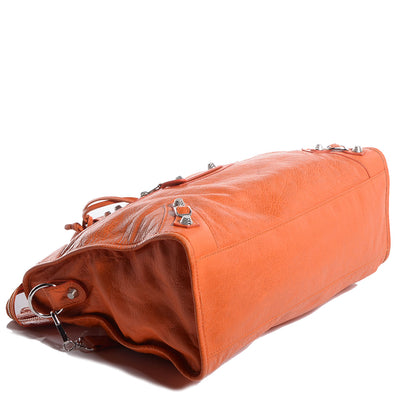Balenciaga Agneau Giant 12 Silver Hardware City Tangerine 7 of 13