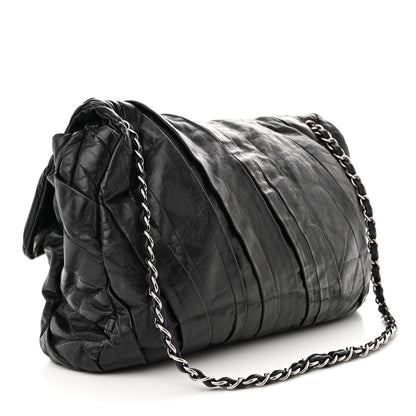 Chanel Glazed Calfskin Twisted Maxi Flap Black 3 of 11