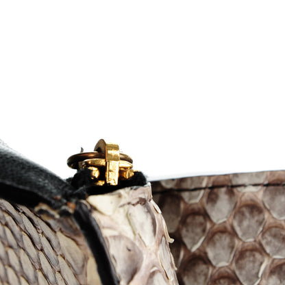Celine Python Medium Classic Box Flap Bag Natural 7 of 7