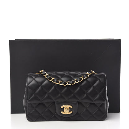 Chanel Lambskin Quilted Mini Rectangular Flap Black 11 of 11