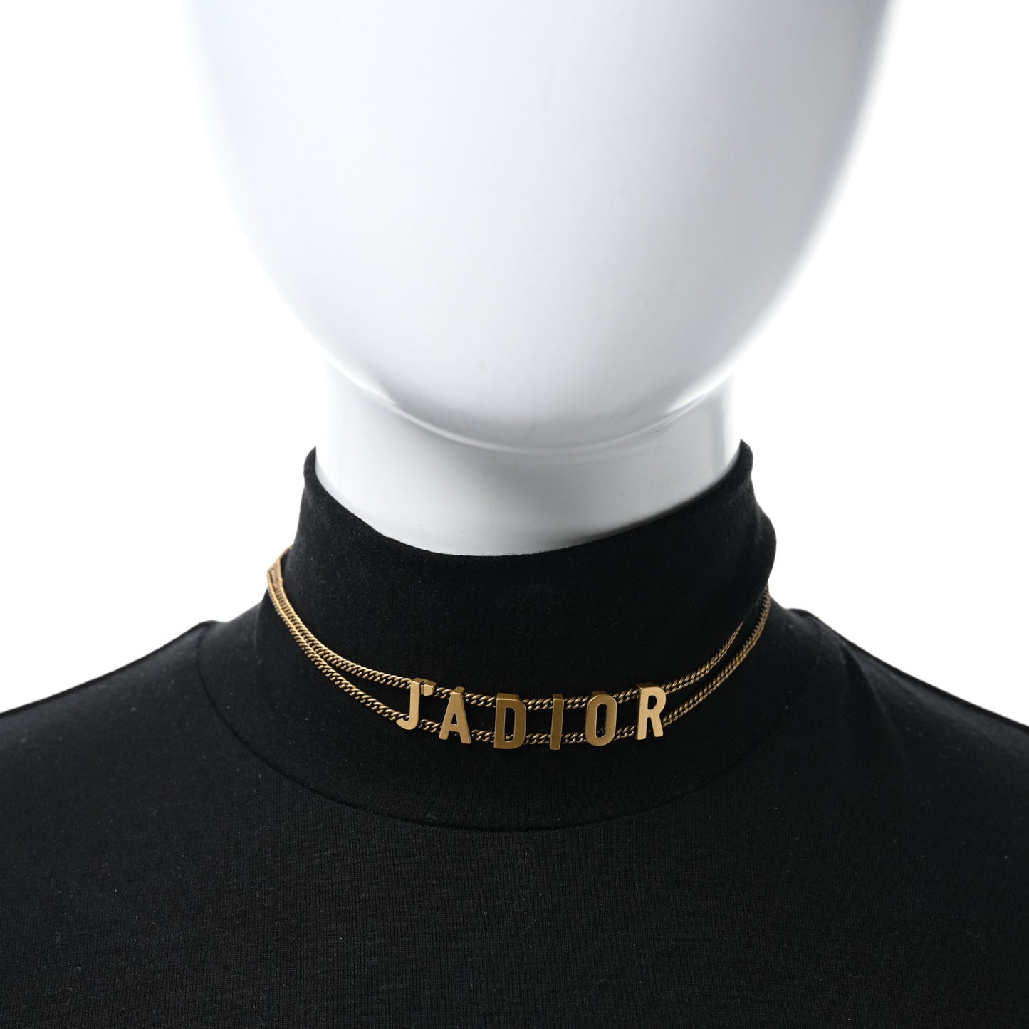 Metal J'Adior Choker Necklace Aged Gold