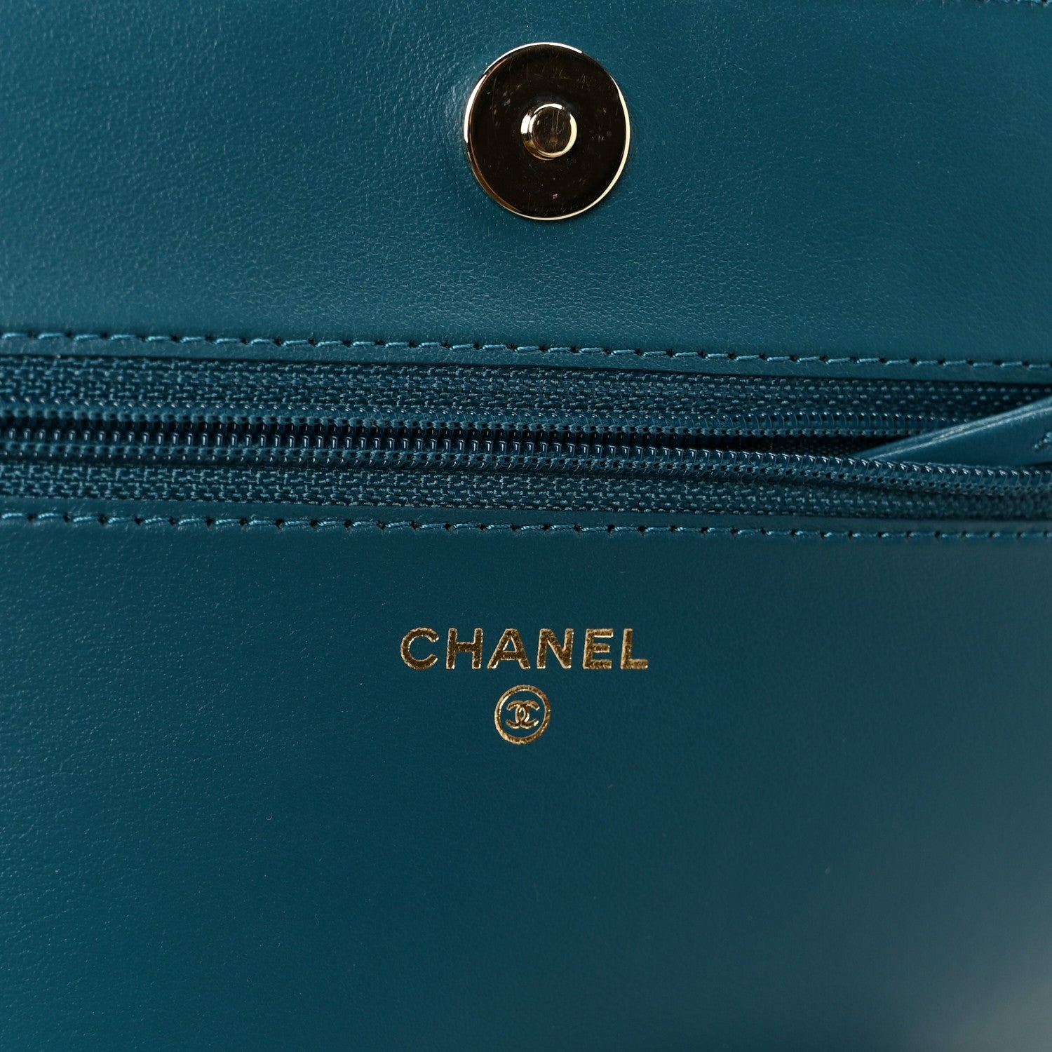 Chanel Caviar Quilted Boy Wallet On Chain WOC Blue 6 of 11