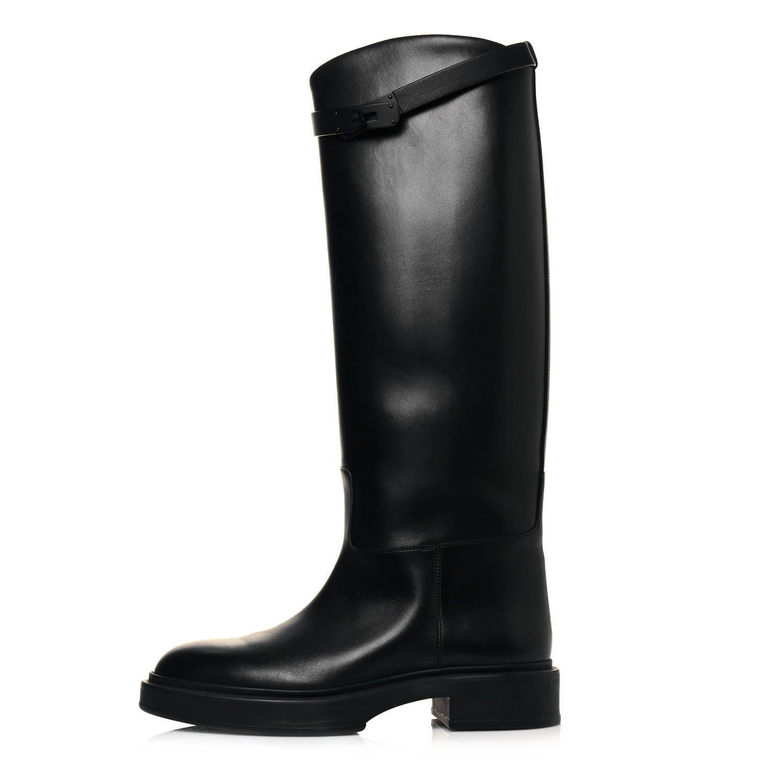Hermes Box Kelly Jumping Boots 37 So Black 1 of 8