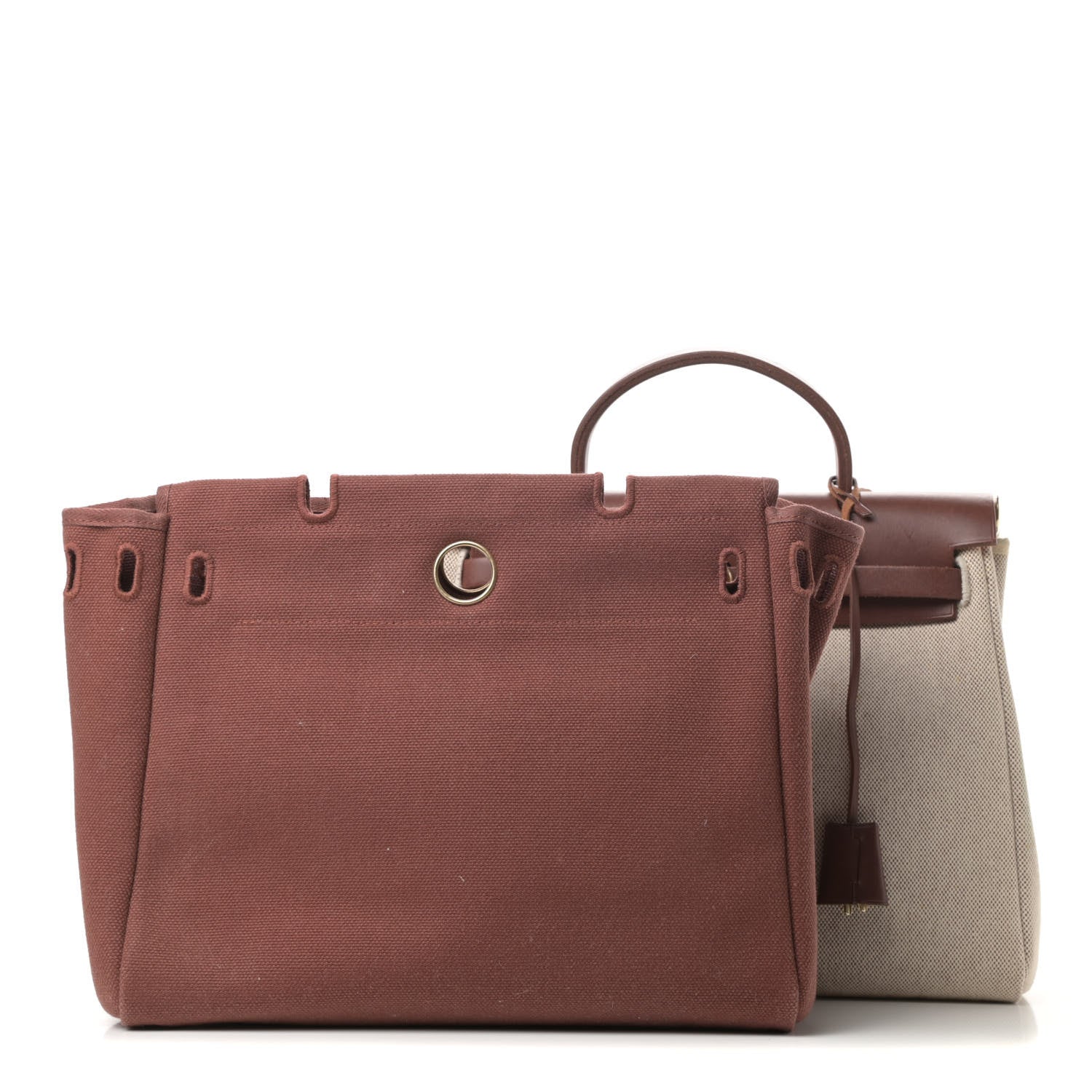 Hermes Toile Vache Herbag 2 in 1 PM Natural Havane 4 of 16