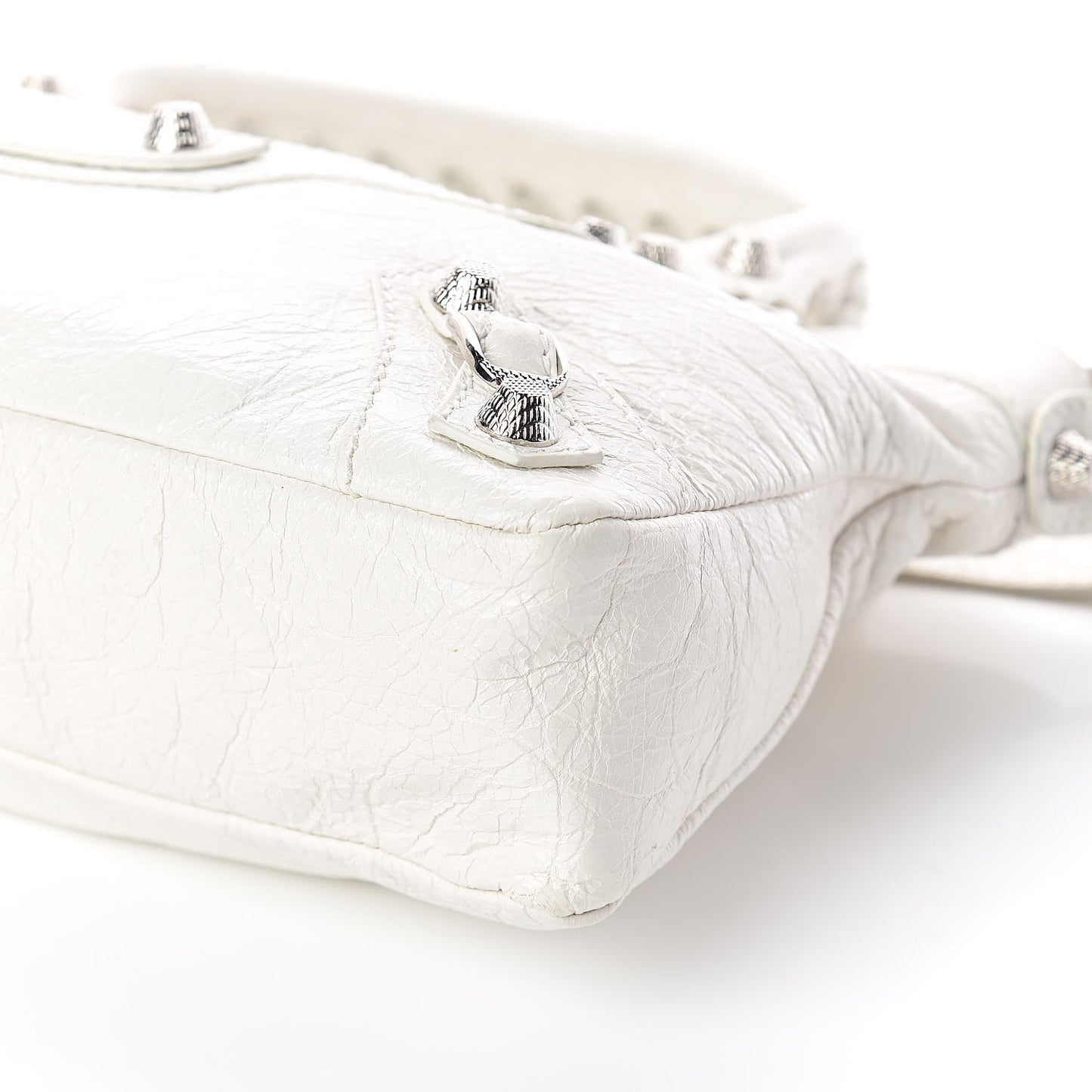 Agneau Giant 12 Silver Hardware First Creme Ivory