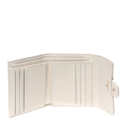 Chanel Caviar Quilted Compact Flap Wallet White 5 of 12