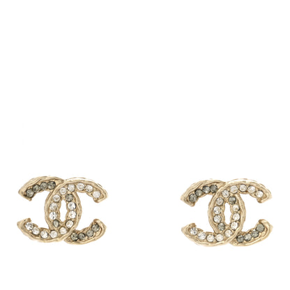 Chanel Crystal CC Earrings Light Gold 1 of 4