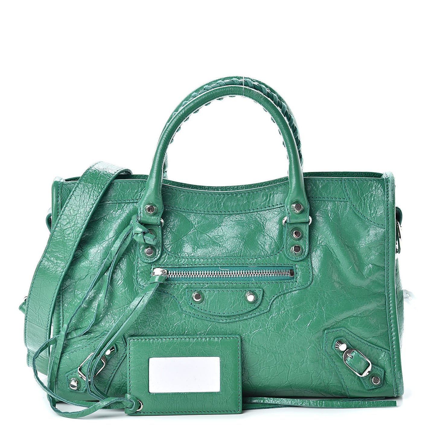 Agneau Classic Silver Hardware S City Magic Green