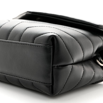 Saint Laurent Calfskin Y Quilted Monogram Toy Loulou Crossbody Bag Black 10 of 10