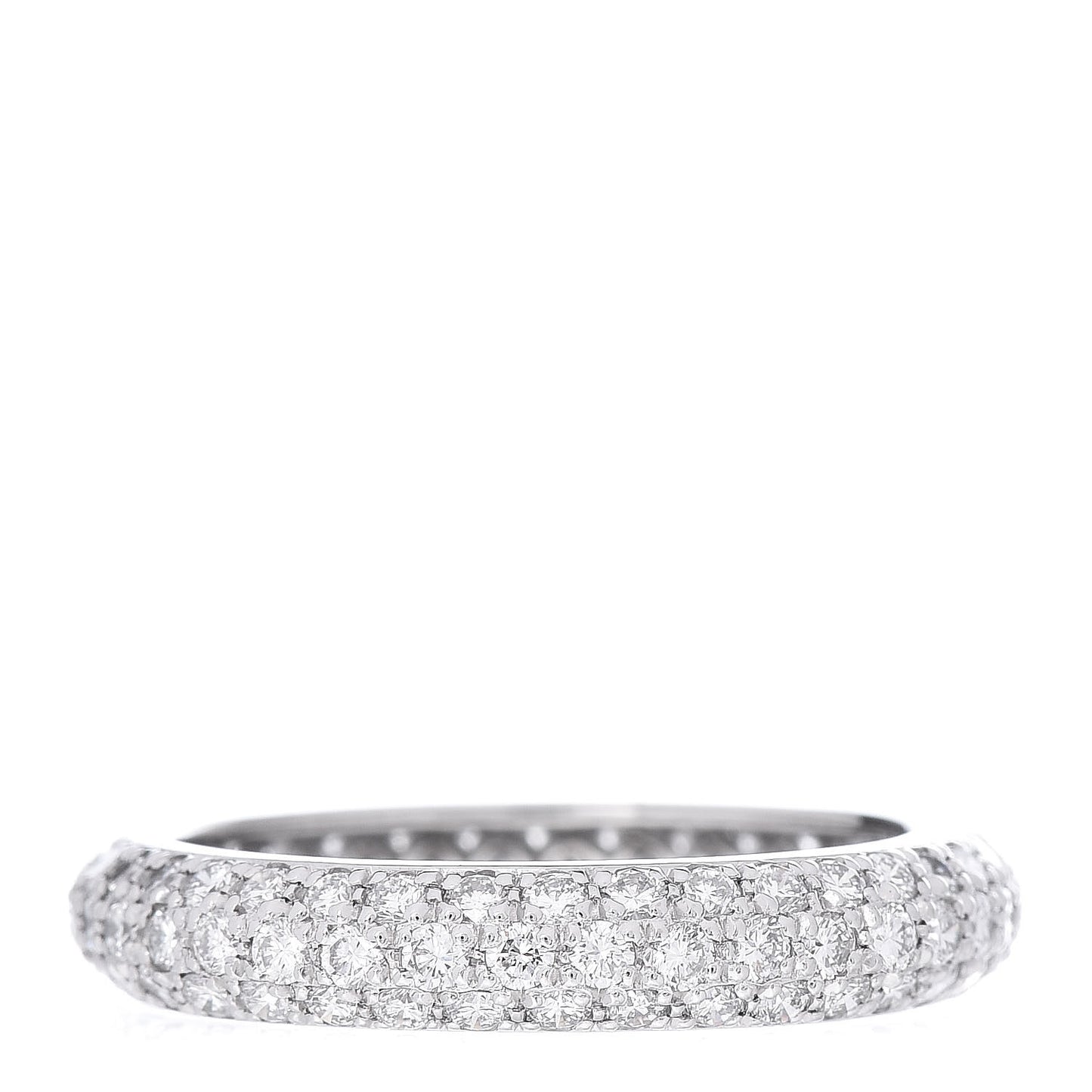 Platinum Pave Diamond Eternity Band Ring 51 5.75