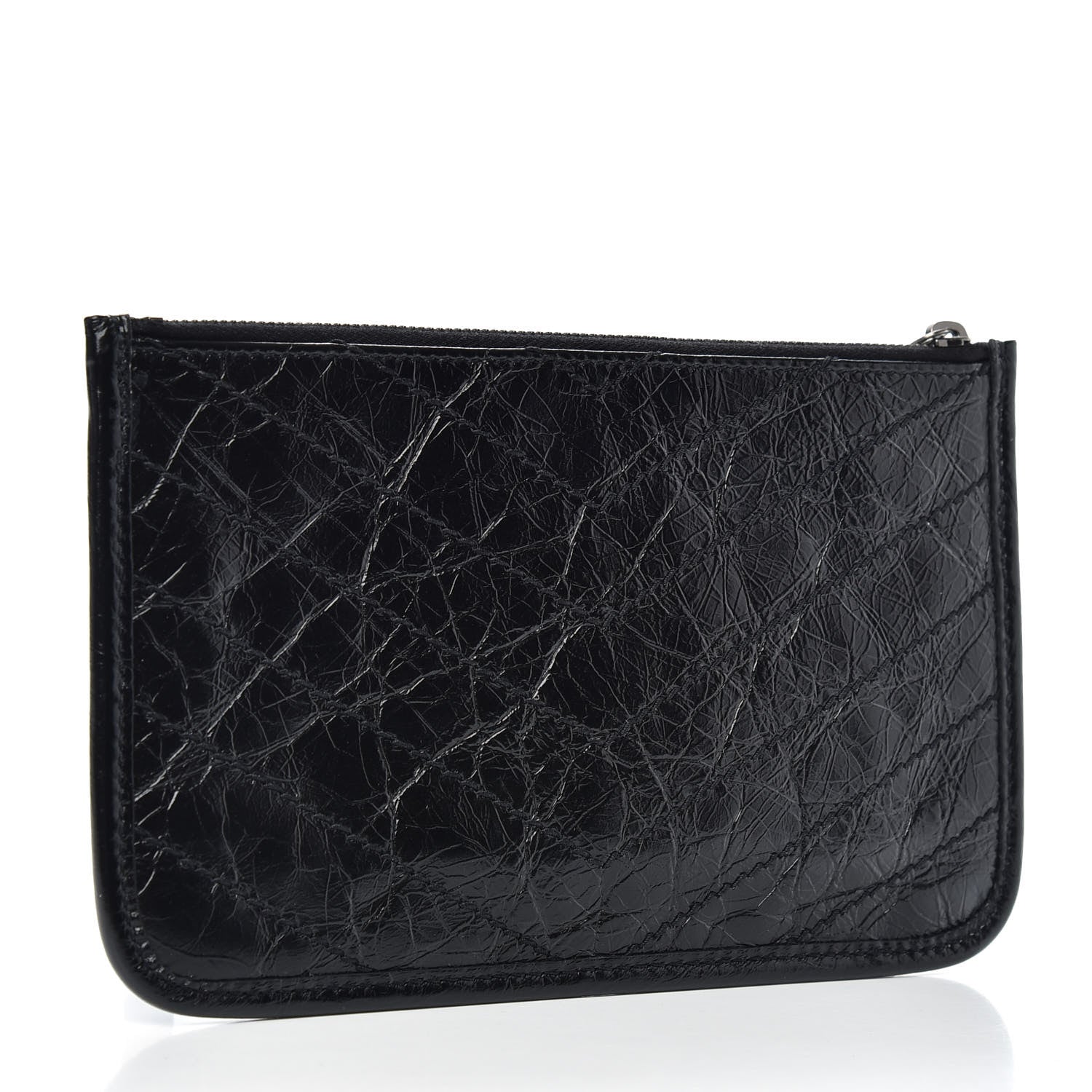 Saint Laurent Crinkled Calfskin Matelasse Monogram Niki Bill Pouch Black 3 of 7
