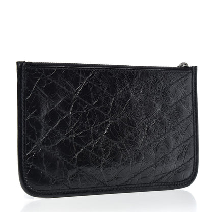 Saint Laurent Crinkled Calfskin Matelasse Monogram Niki Bill Pouch Black 3 of 7